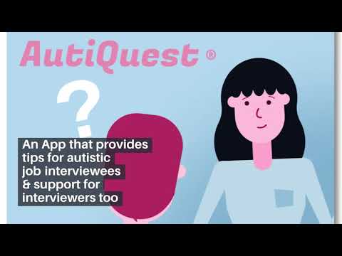 AutiQuestのインタビューのヒントの機能自閉症に焦点を当てたアプリ