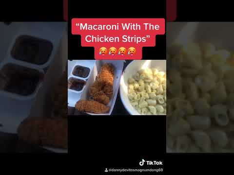 macaroni and chicken strips macaroni and chicken strips