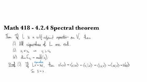 4.2.4 The Spectral Theorem