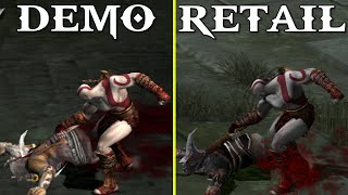 God of War 2 E3 2006 Demo vs Retail PS2 Graphics Comparison | Side-by-Side Walkthrough