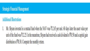 CMA FINAL NEW SYLLABUS 2022 II PAPER 14, SFM II MUTUAL FUND QN 1 Pg 334 II BY H L GUPTA PH9312606737