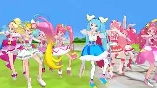 【MMDプリキュア】ピンクチームでハッピーシンセサイザ