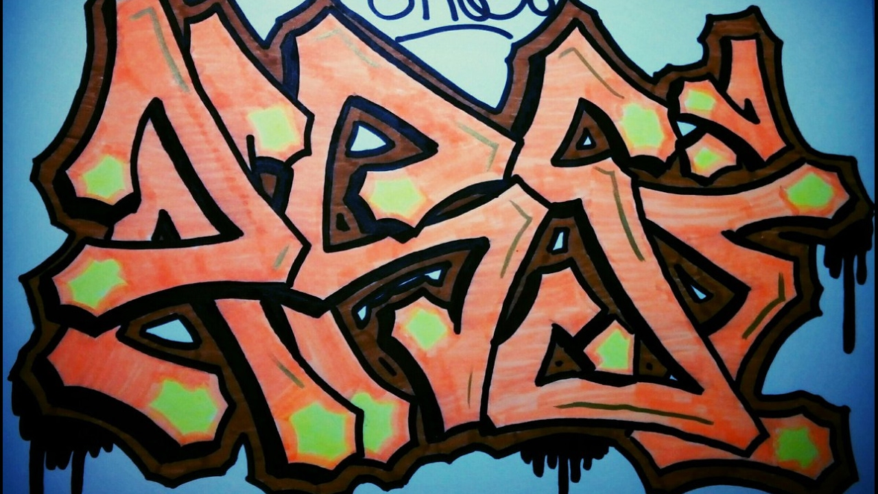 Картинки граффити несложные