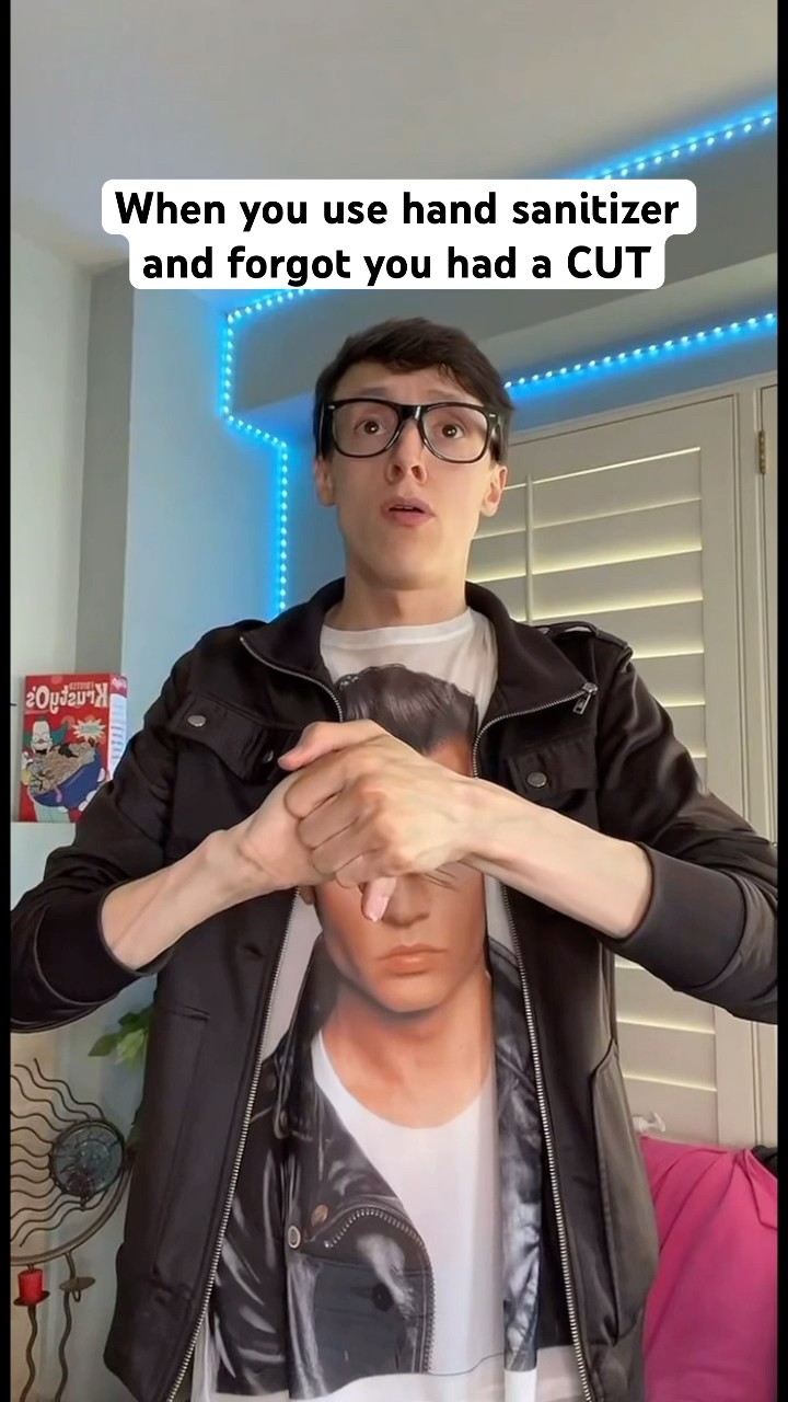 When You Put HAND Sanitizer on Your Hands with a CUT #TheManniiShow.com/series
