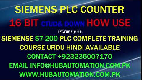 SIEMENS-200 16BIT CTUD COUNTER HOW USE DOUBLE FUNCTION COUNTER URDU HINDI LECTURE 11
