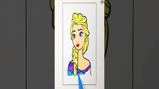 Disney Princess Elsa Coloring Pages & Coloring Book - Frozen - How to Draw & Color