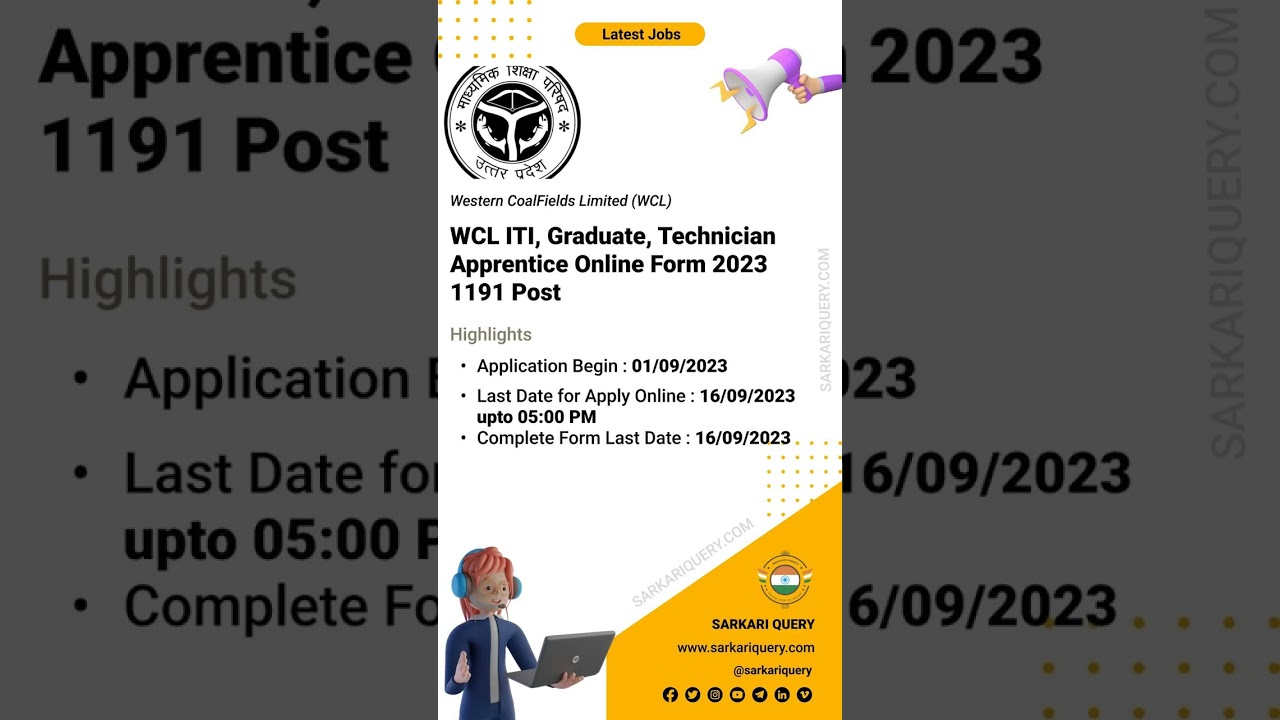 WCL ITI, Graduate, Technician Apprentice form 2023