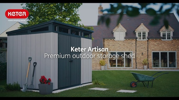 Artisan Grey Large Storage Shed - 11x7 Shed - Keter US