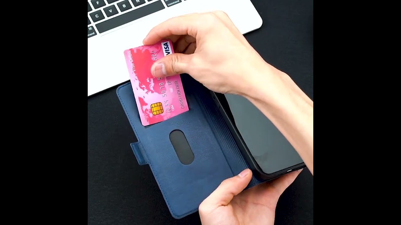 EASSGU Custodia per ZTE Blade A72 5G (6.52 Inches) Pelle PU Flip Folio Cover con Interruttore Magnetico, [3 Slot Schede] [1 Portafoglio] Case - Nero