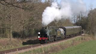 Southern Railway 2-6-0 Class U number 1638 at the Bluebell Railway in April 2010