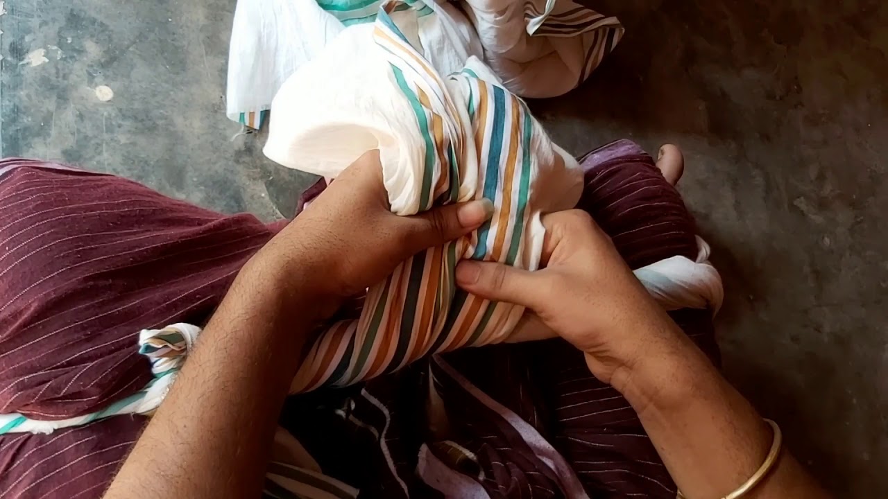 ഉത്തരീയം ചുറ്റുന്ന ഒരു രീതി (Uthareeyam making)