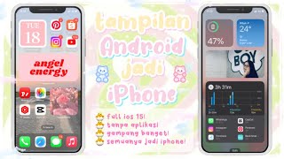 CARA MENGUBAH TAMPILAN ANDROID JADI FULL IOS 15!! TERBARU DAN TANPA APLIKASI!! 100% WORK!! 😱💗 screenshot 5