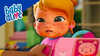 Baby Alive Official  Baby Lulu is Sick With Chicken Pox! Taking Care of Sick Dolls   Kids Videos