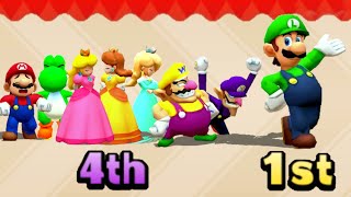 Mario Party The Top 100 - Luigi vs All Characters (Minigames)