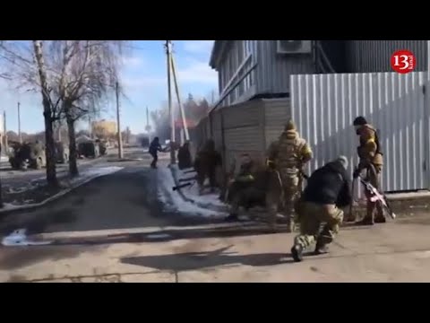 Кадры ожесточенных боев грузинских бойцов с русскими: Атака на территорию, где прятались русские