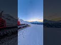 🏔️Alpine Ski Slope & Snow Groomer at Golden Hour HDRI 360° Panorama - 8K (8192x4096)