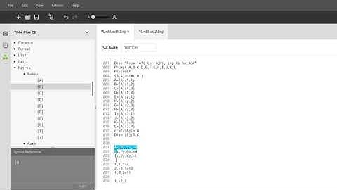 Programming systems of equations using matrices on your Ti-84