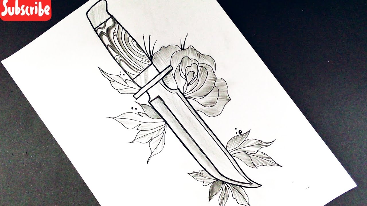 Drawing beautiful flower tattoo designs step by step | Hihi Pencil - YouTube