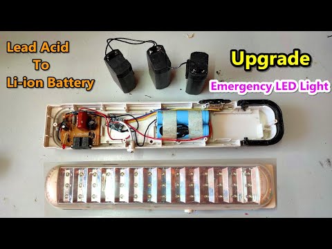 Upgrade - Emergency LED Light With Li-ion Battery And Mobile Charging | Lead Acid To Li-ion Battery