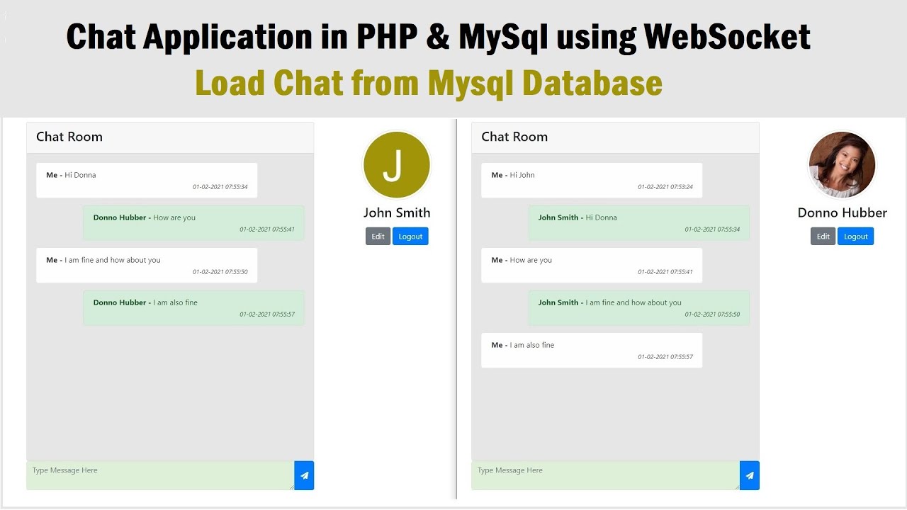 Chat php mysql Create Interactive