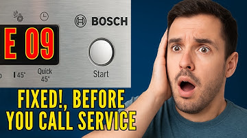 bosch sms63l18au dishwasher error code e09  – How to Fix It and What It Really Means