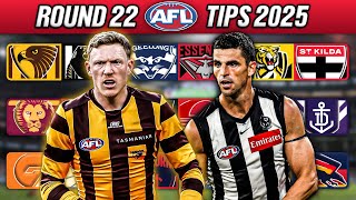 AFL Round 22 | Tips &amp; Predictions 2025