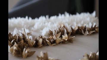 1 min video artist Nafiseh Khatmian - Recycled, hand torn pieces of paper on canvas