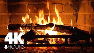 Quiet Evening Fireplace Ambience with Softly Flickering Flames to Create a Cozy Atmosphere | 8 Hours