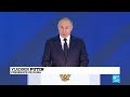 En su discurso anual, Putin pide a Occidente que "no cruce la línea roja"