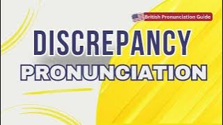 Discrepancy Pronunciation #pronunciation #howtosay