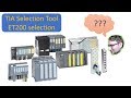 How to choose the correct distributed IO / ET200? The TIA selection tool