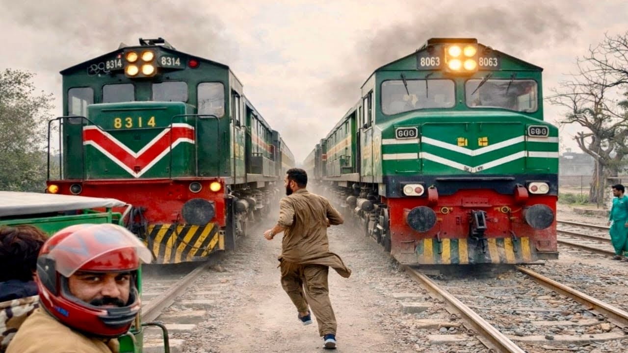 People Standing Inches from a Moving Train 😱 | Everyday Scene in Pakistan