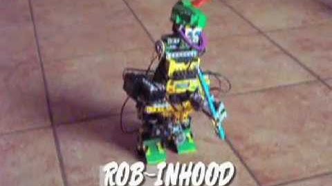 Lego ROB-INHOOD - Biped robot built with the kit RIS2.0 Mindstorms (RCX)