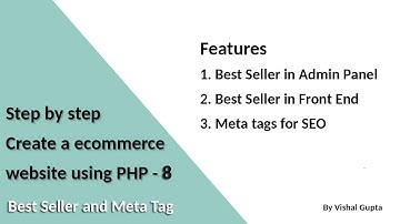 Step by step create an eCommerce website using PHP - Part 8 (Best Seller and Meta Tag)