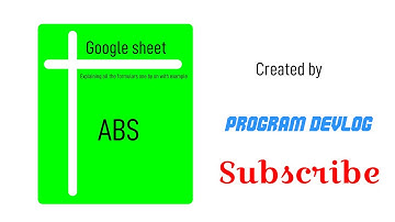 ABS function in google sheet