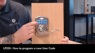 How to program a new User Code with Delaney LP250 Digital Lever Lock