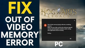 Hogwarts Legacy Out of Video Memory Error PC FIX | Works on Low VRAM GPUs
