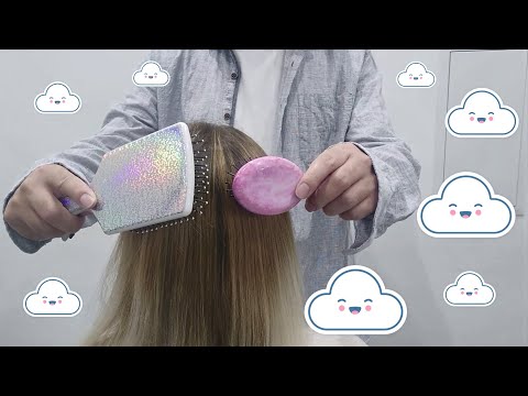 ASMR ⏰ Calming Hair Brushing And Head Scratching For Getting Sleepy ⏰ Real person\No talking
