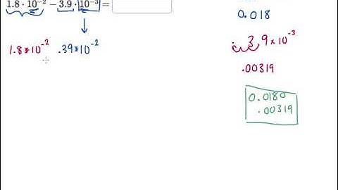 Subtracting In Scientific Notation