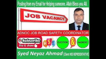VACANCY ADNOC ROAD SAFETY COORDINATOR. #adnoc #hseengineers #hseprofessionals #hsemanager #abudhabi