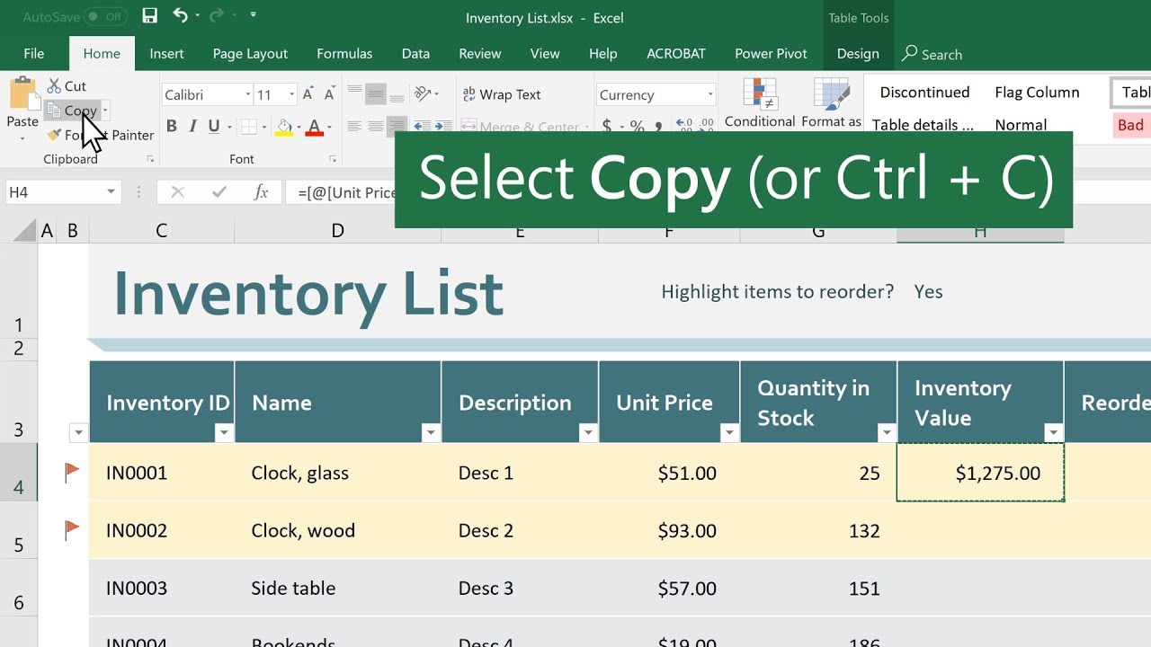 ⁣How to copy cells in Excel