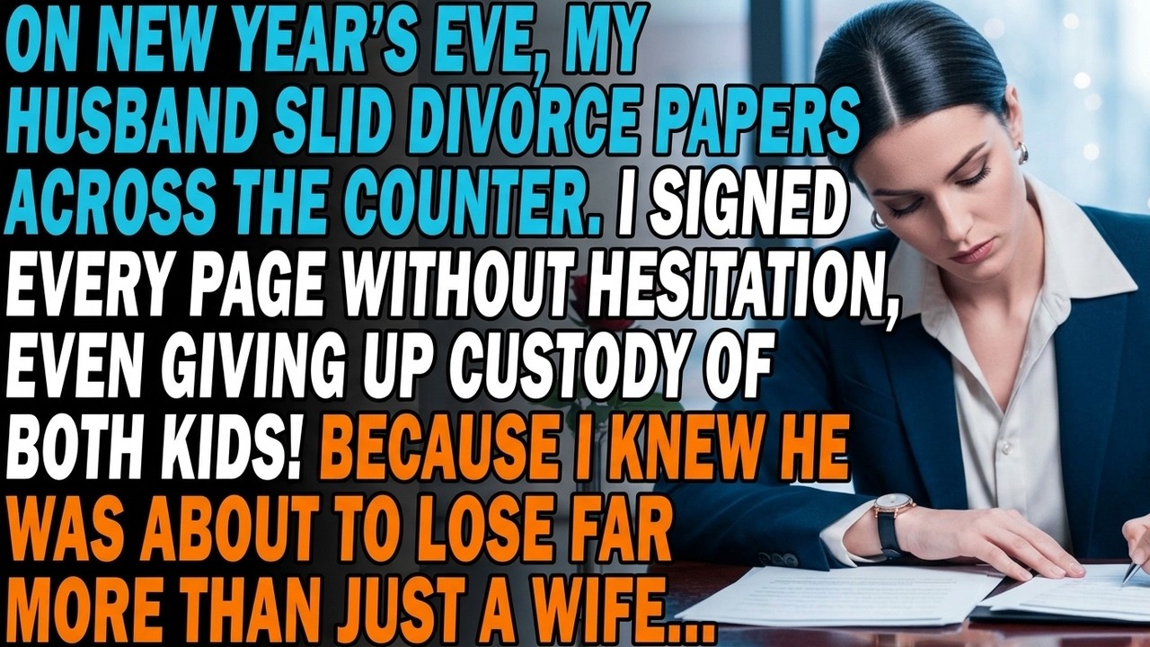 The morning my husband slid the divorce papers across the kitchen island, I signed without reading a word. He thought he'd caught me off guard, but I'd been waiting for that folder for two and a...