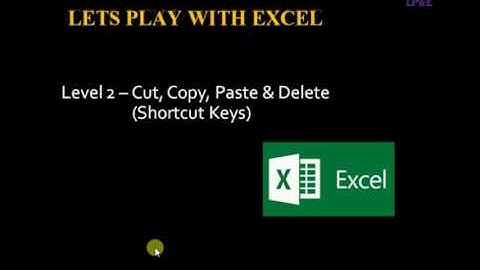 LPWE - Basic  Cut, Copy, Paste & Delete ( Shortcut Key) Video 2