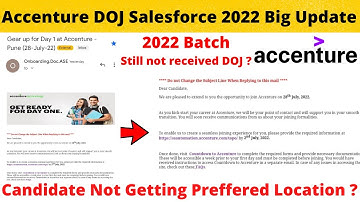 Accenture starts sending Date of Joining for Salesforce ASE 2022 | Accenture not received DOJ 2022