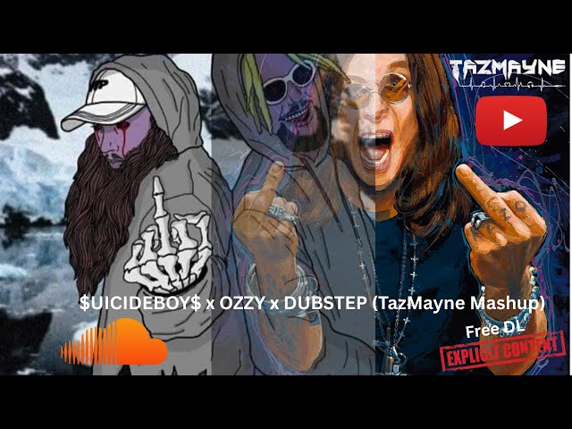 SUICIDEBOYS Meets Ozzy Osbourne 💀 | CRAZY TRAIN × PARIS × CRAZY BRAIN (Dubstep Mashup by TazMayne)