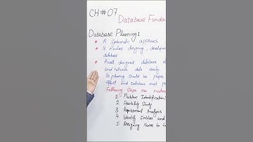 PGC lectures-Inter Part 1-KPK Board-Computer-Chapter 7 - Database Planning
