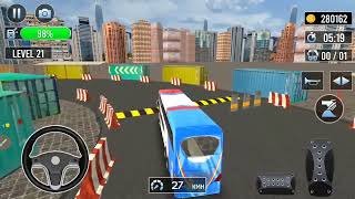 City coach 🚐🚞🚌🚐🚃bus simulator 3d game in android #gamer# car#victoriya level :21 parking challenges screenshot 5