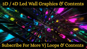 Vj Loop 122 | Tunnel Of Flying | Glossy Cube Vj Loop | 4k Vj Loop | Led Wall Graphic Background #vj