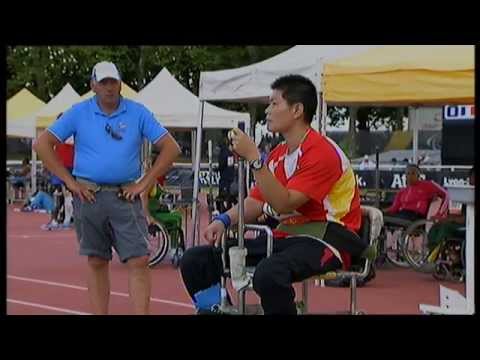 Athletics - Yang Liwan - women's shot put F54 final - 2013 IPC
Athletics World C...