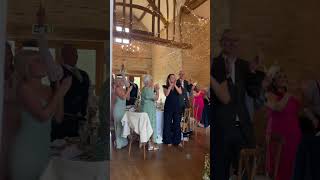 Wedding Entrance - September - Earth, Wind &amp; Fire | James Sax at The Kingscote Barn #wedding